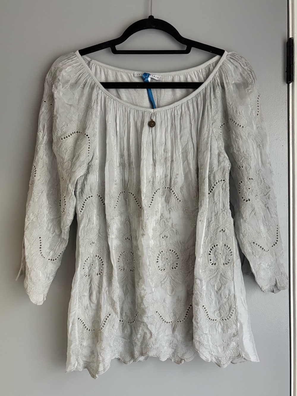 Tempo Paris Eyelet Boho Tunic Top